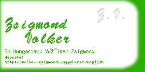 zsigmond volker business card